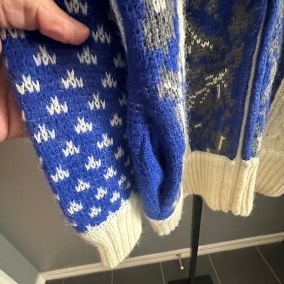 Vintage IB Diffusion Sport Mixed-Stitch Full Zip Sweater Cardigan - Size L - EUC - Picture 4 of 9